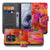 Motorola Moto G86 Bookcase Hoesje Tulips design kleurrijk uitzicht.