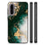 Samsung Galaxy A56 Marmeren Print Telefoonhoesje Marmer Groen achterzijde zijkanten