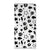 Mobiel BookCase Samsung Galaxy A14 4G Silver Punk met zwart-witte patroon met doodskoppen en sterren