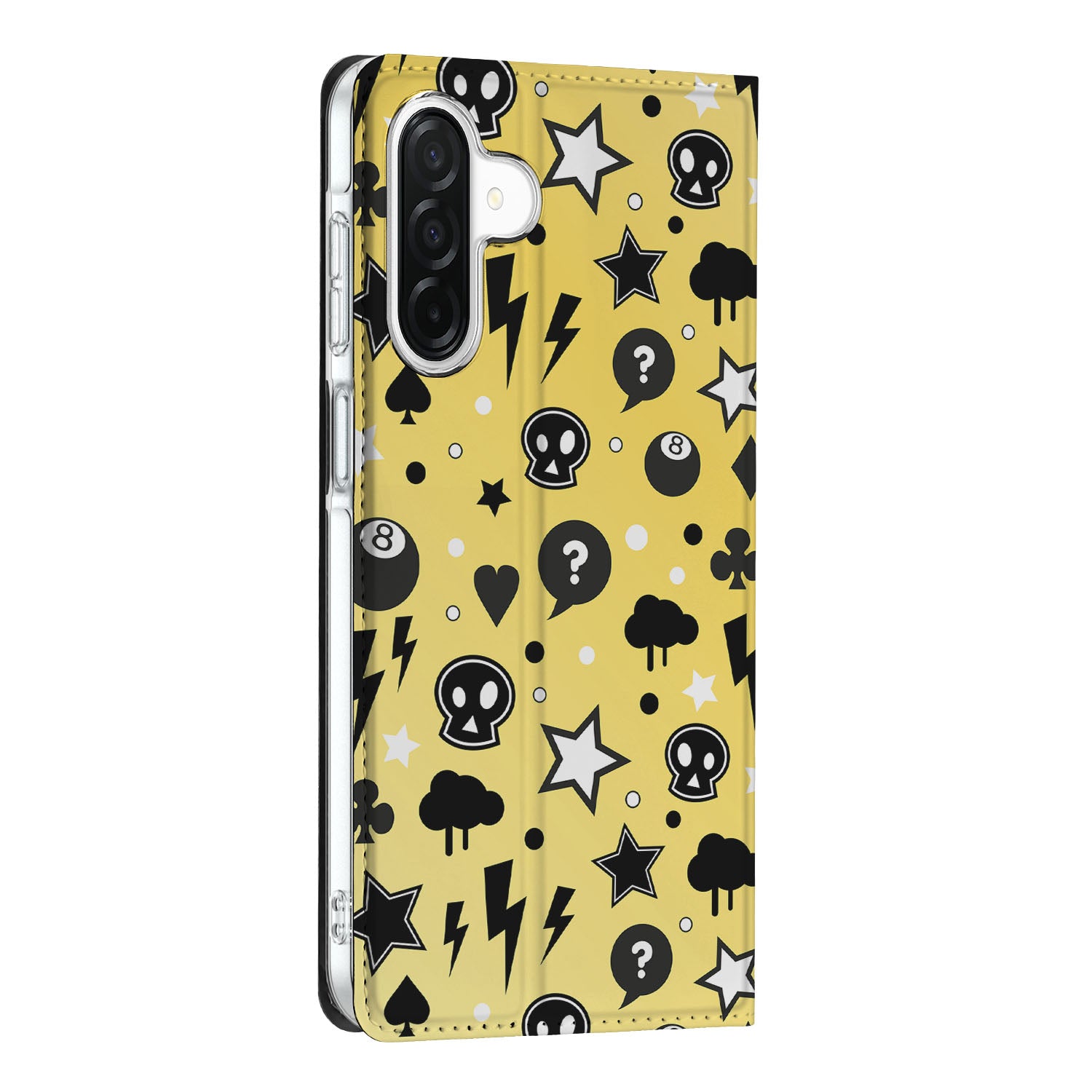Samsung Galaxy A26 Mobiel BookCase Punk Geel design voorkant