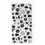 Mobiel BookCase iPhone 15 Plus Silver Punk met stoere zwart-witte illustraties van sterren, schedels en bliksem ⚡.