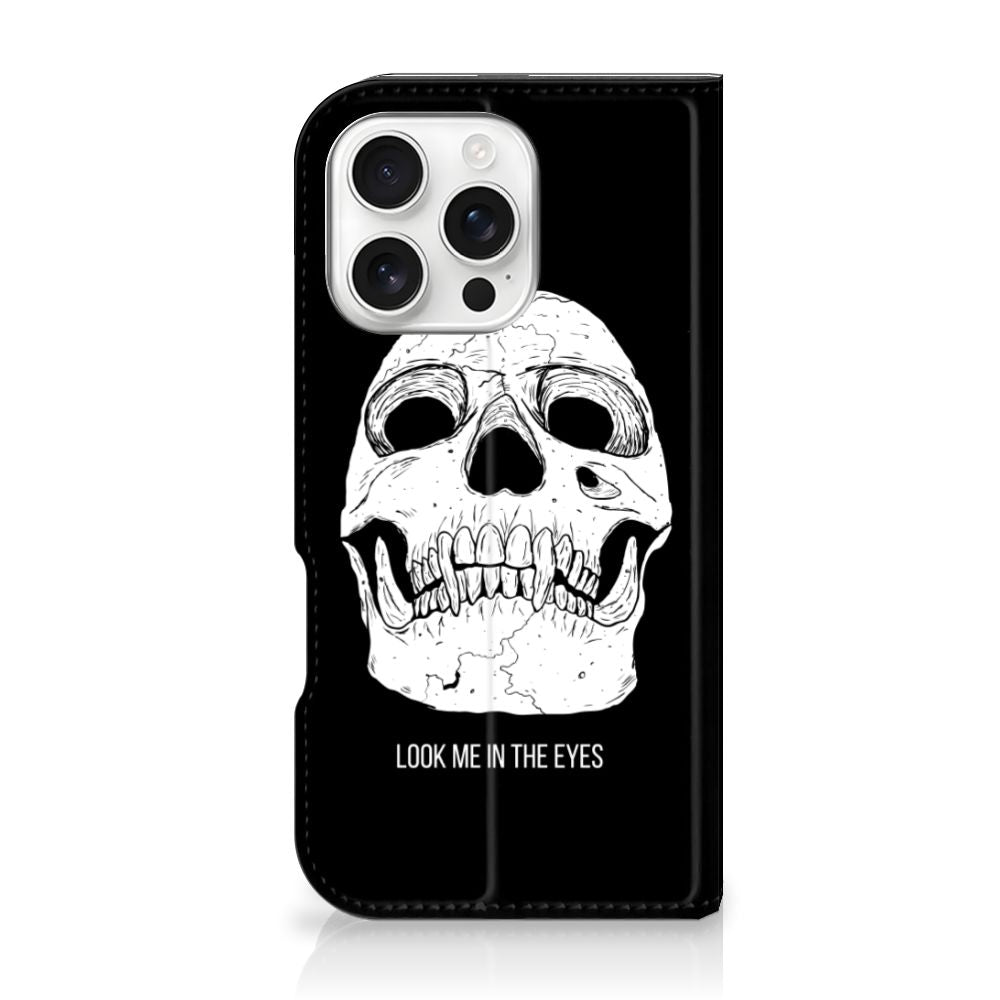 B2C Telecom Mobiel BookCase iPhone 16 Pro Skull Eyes voorkant