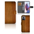 Motorola Edge 30 Ultra Book Style Case Donker Hout boek stijl case aanzicht