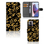 Motorola Edge 30 Ultra Hoesje Gouden Bloemen design voorzijde zijaanzicht