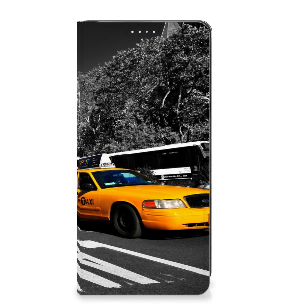 Motorola Edge 40 Pro Book Cover New York Taxi designhoesje voorkant