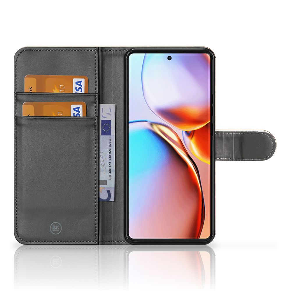 Motorola Edge 40 Pro Flip Cover Wereldkaart Flip Cover wereldkaart aanzicht