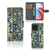 Motorola Edge 40 Pro Hoesje Beige Flowers design bloemen voorkant zijkant interieur