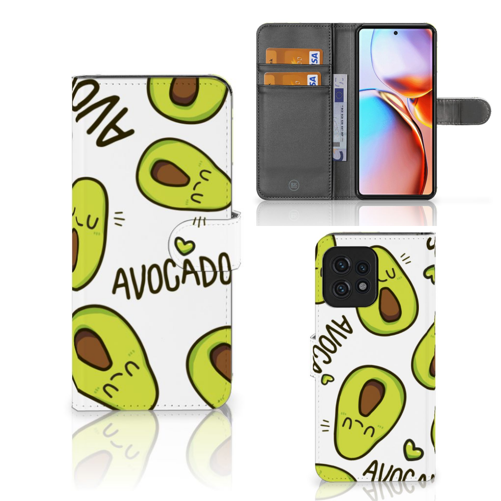 Motorola Edge 40 Pro Leuk Hoesje Avocado Singing telefoonhoesje avocados design