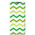 Motorola Moto E20 Hoesje met Magneet Zigzag Groen zigzag groen design voorkant