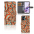 Motorola Moto G13 | G23 Hoesje Retro designnaam retro kleuren aanzicht