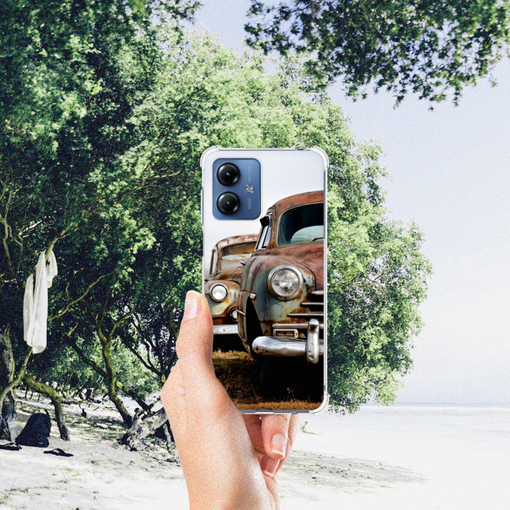 Motorola Moto G14 Anti-shock Hoesje met foto Vintage Auto B2C Telecom