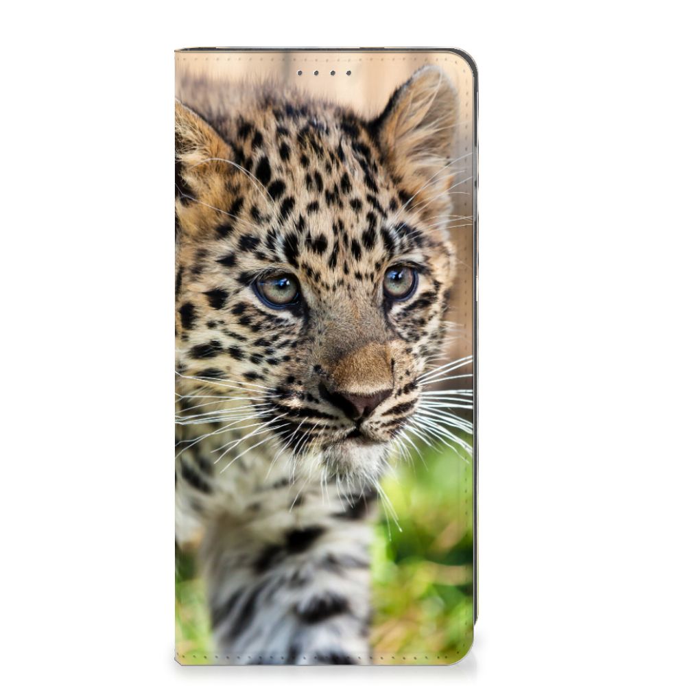 Motorola Moto G14 Hoesje maken Baby Luipaard baby luipaard design voorkant