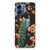 Motorola Moto G14 TPU Hoesje Pauw met Bloemen pauw bloemen design voorkant