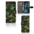 Motorola Moto G14 Telefoon Hoesje Army Dark bookcase camouflage design front back