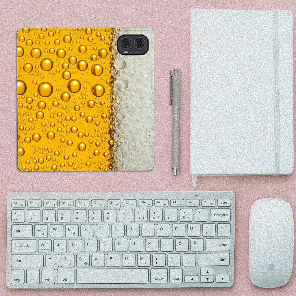 Motorola Moto G24 | G04 | G24 Power Flip Style Cover Bier bierprint detail