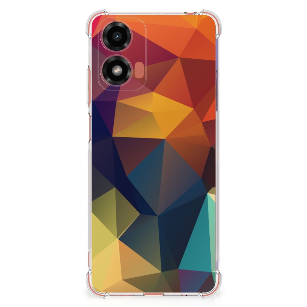 Motorola Moto G24 | G24 Power | G04 Shockproof Case Polygon Color achterkant