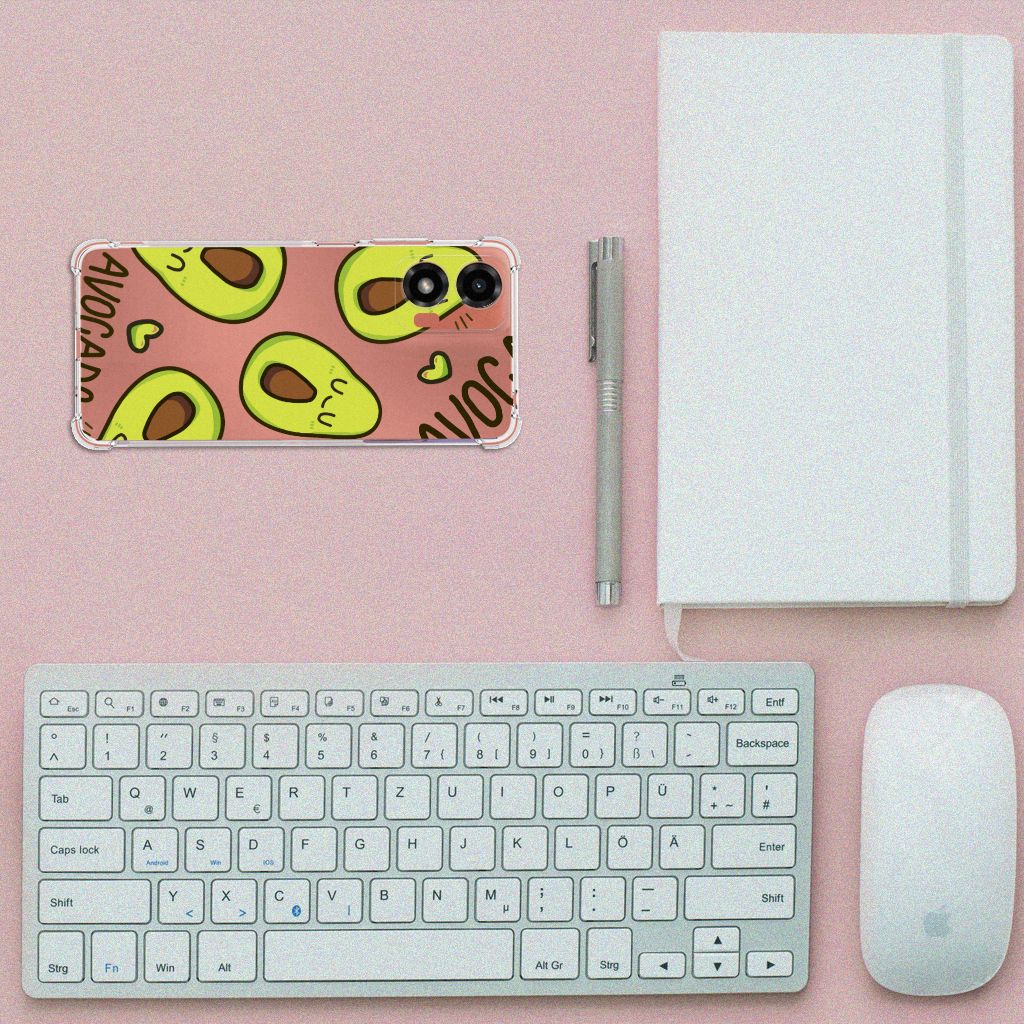 Motorola Moto G24 | G24 Power | G04 Stevig Bumper Hoesje Avocado Singing B2C Telecom