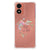 Motorola Moto G24 G24 Power G04 Stevig Bumper Hoesje Boho Text achterzijde met bloemen en tekst peace and love