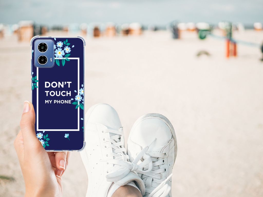 Motorola Moto G34 Anti Shock Case Flowers Blue DTMP B2C Telecom