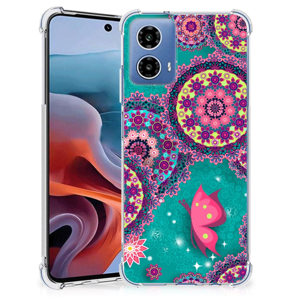 Motorola Moto G34 Back Cover Cirkels en Vlinders B2C Telecom