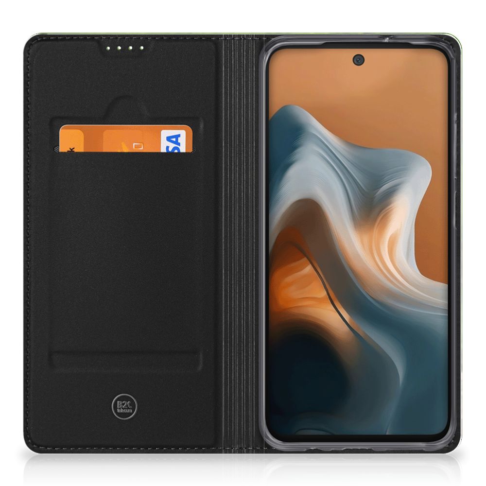 Motorola Moto G34 Hoesje maken Panda stand case met panda design voorzijde