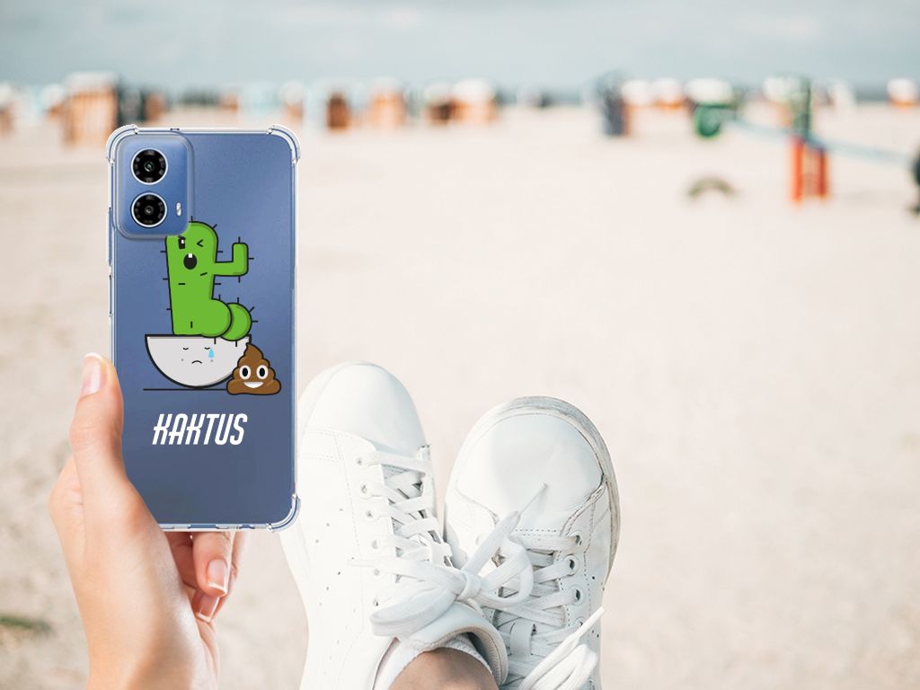 Motorola Moto G34 Stevig Bumper Hoesje Cactus Poo B2C Telecom