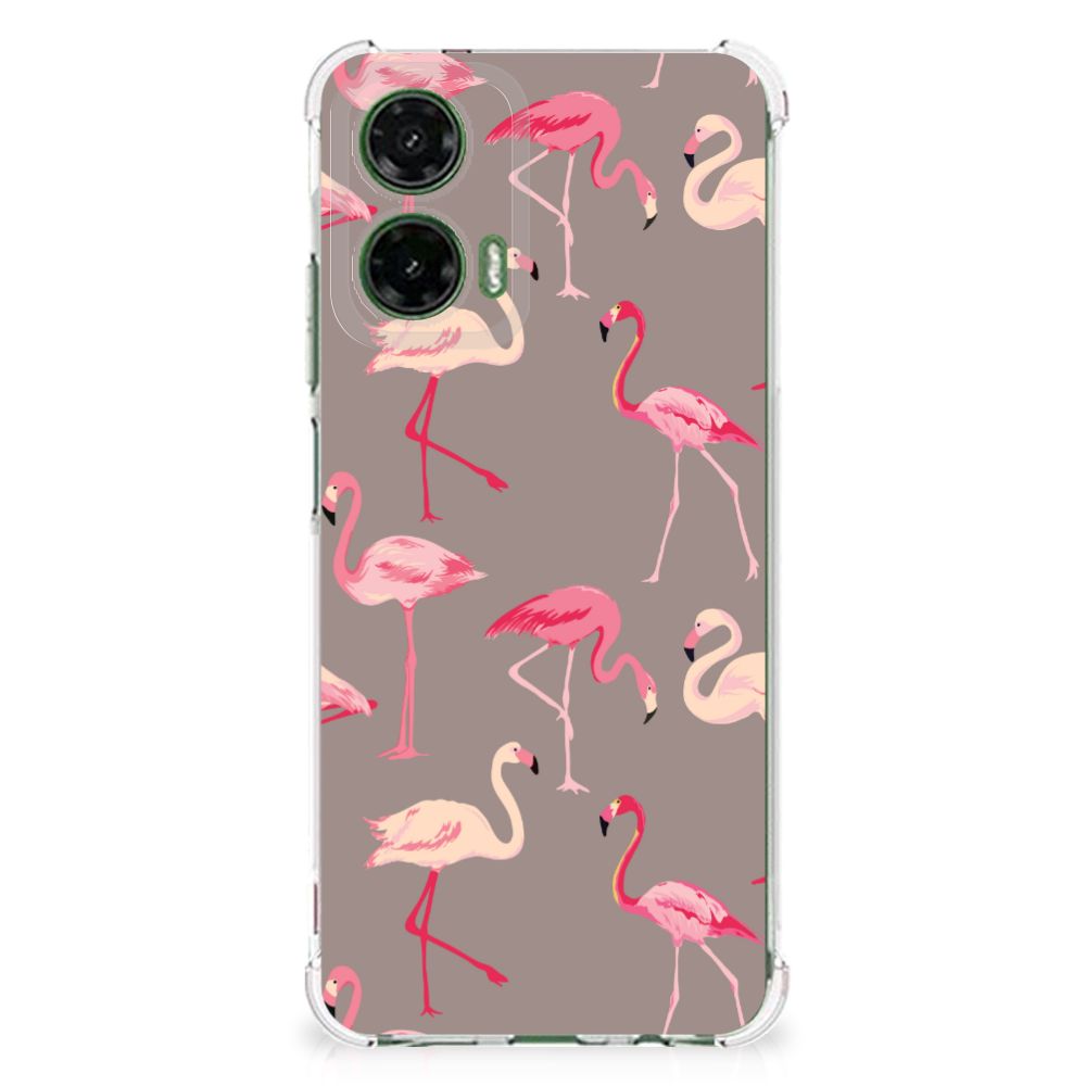 Motorola Moto G35 Case Anti-shock Flamingo voorkant