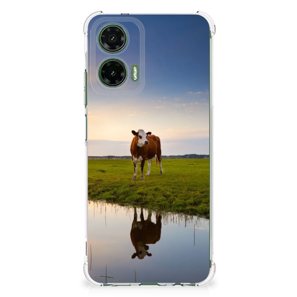 Motorola Moto G35 Case Anti-shock Koe koe weide wateroppervlak reflectie
