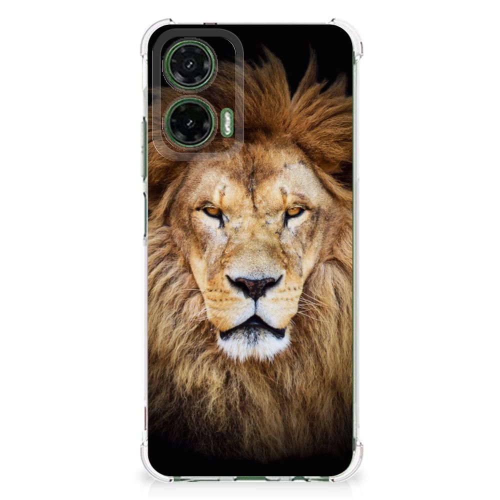 Motorola Moto G35 Case Anti-shock Leeuw voorkant leeuw design