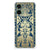 Motorola Moto G35 Case Beige Flowers ontwerp achterkant