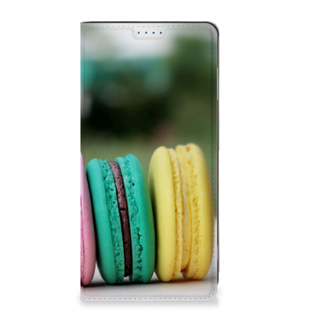 Motorola Moto G53 Flip Style Cover Macarons met kleurrijke macarons voor stijl en bescherming.