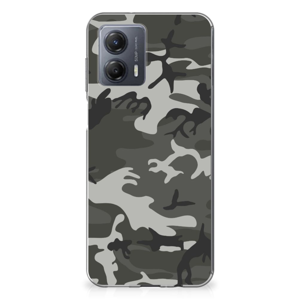 Motorola Moto G53 TPU bumper Army Light camouflage design achteraanzicht