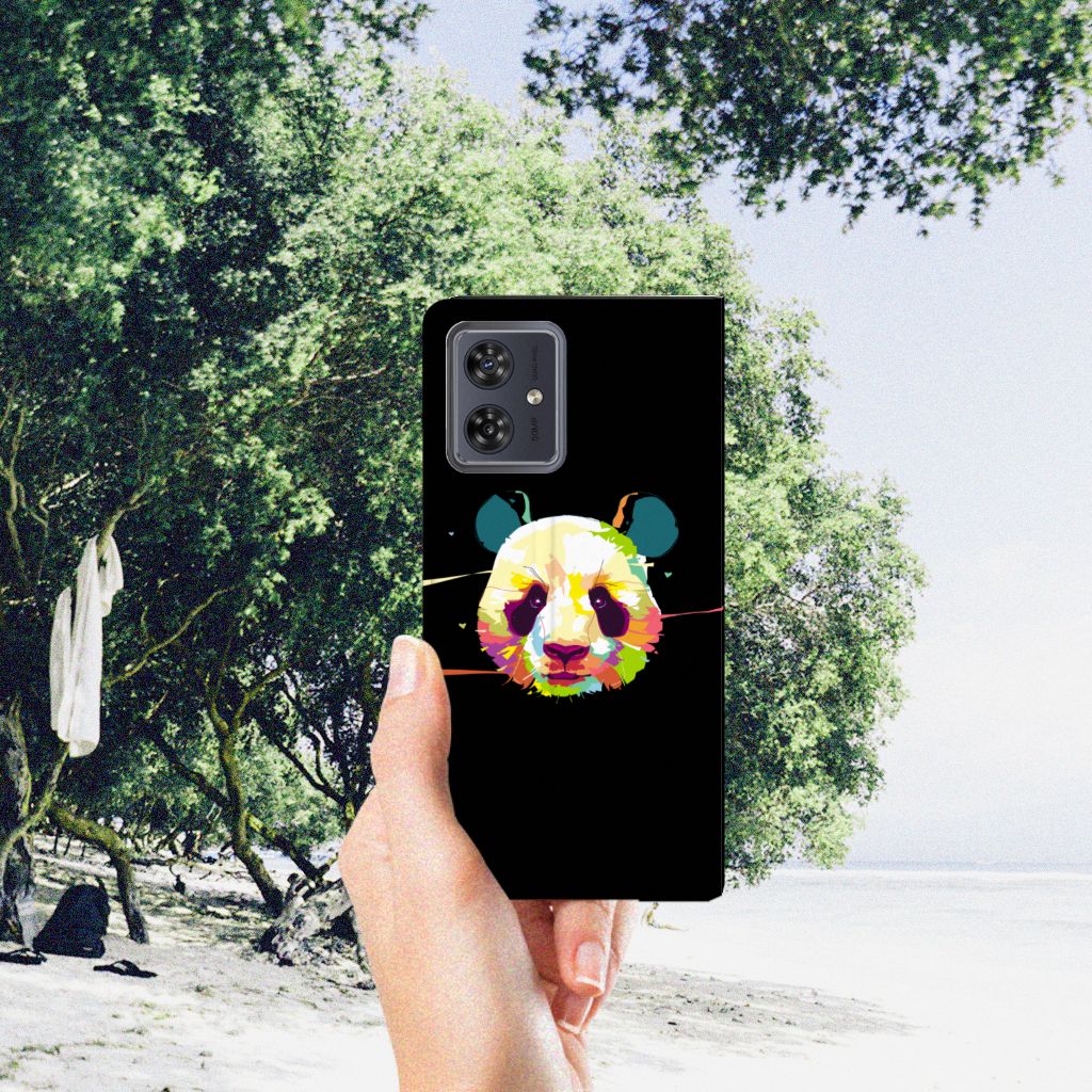 Motorola Moto G54 Magnet Case Panda Color panda design aanzicht