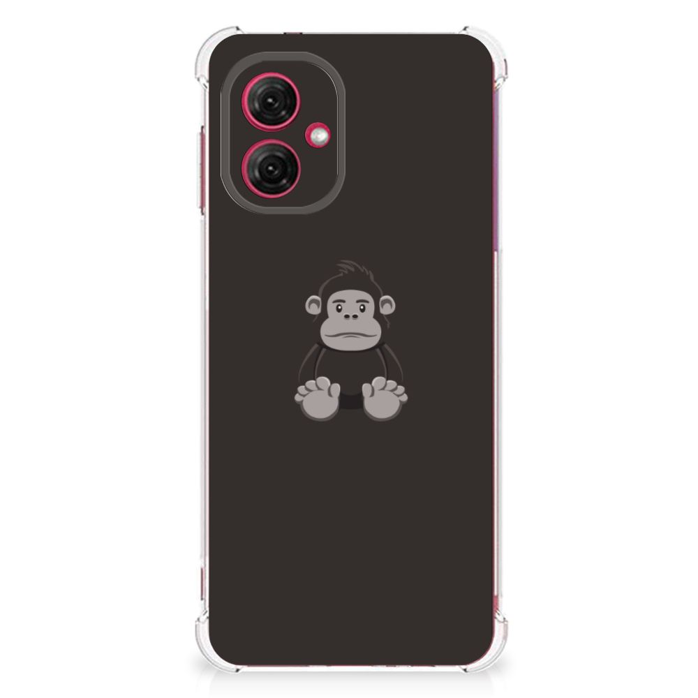 Motorola Moto G55 Stevig Bumper Hoesje Gorilla achterzijde ontwerp aap