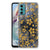 Motorola Moto G60 TPU Case Gouden Bloemen telefoonhoesje bloemen design achteraanzicht
