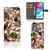 Motorola Moto G60s Hoesje Flowers bookcase tropisch bloemen design aanzicht