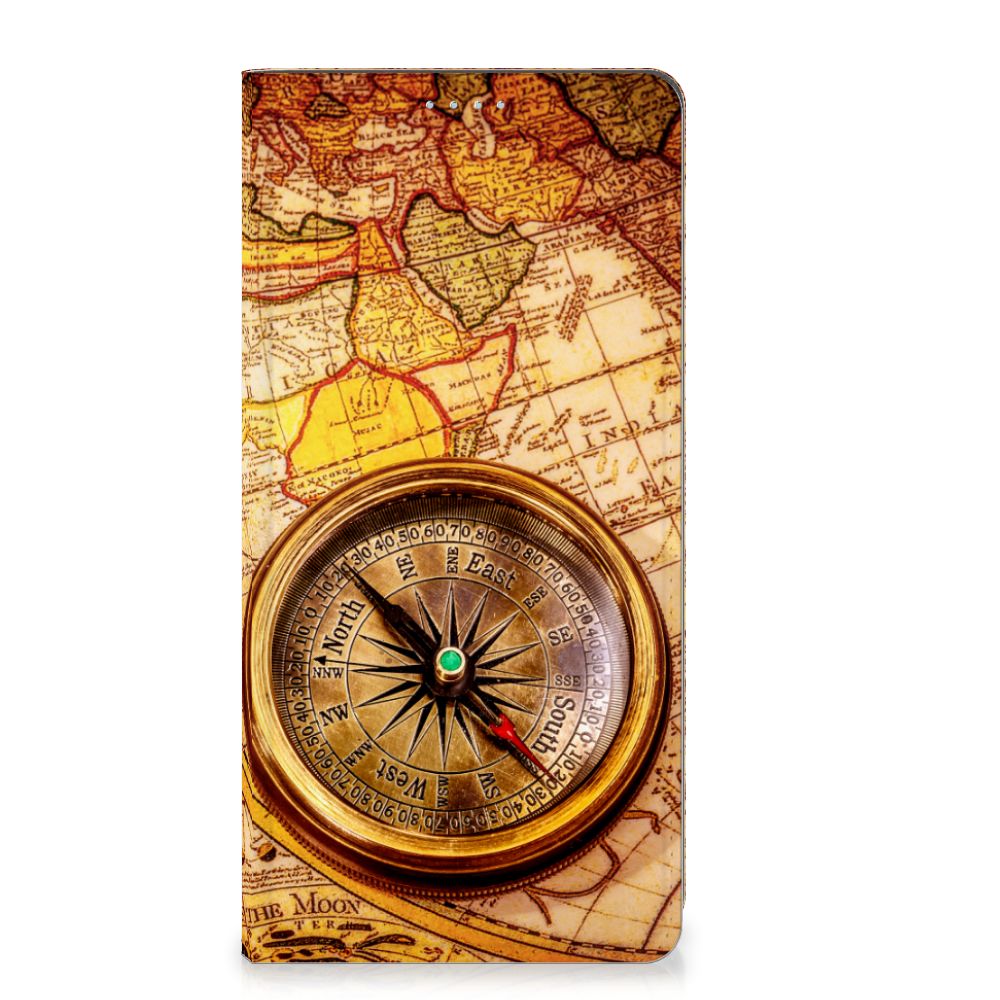 Motorola Moto G72 Book Cover Kompas met vintage kompasprint voor gebruiksgemak en bescherming đ