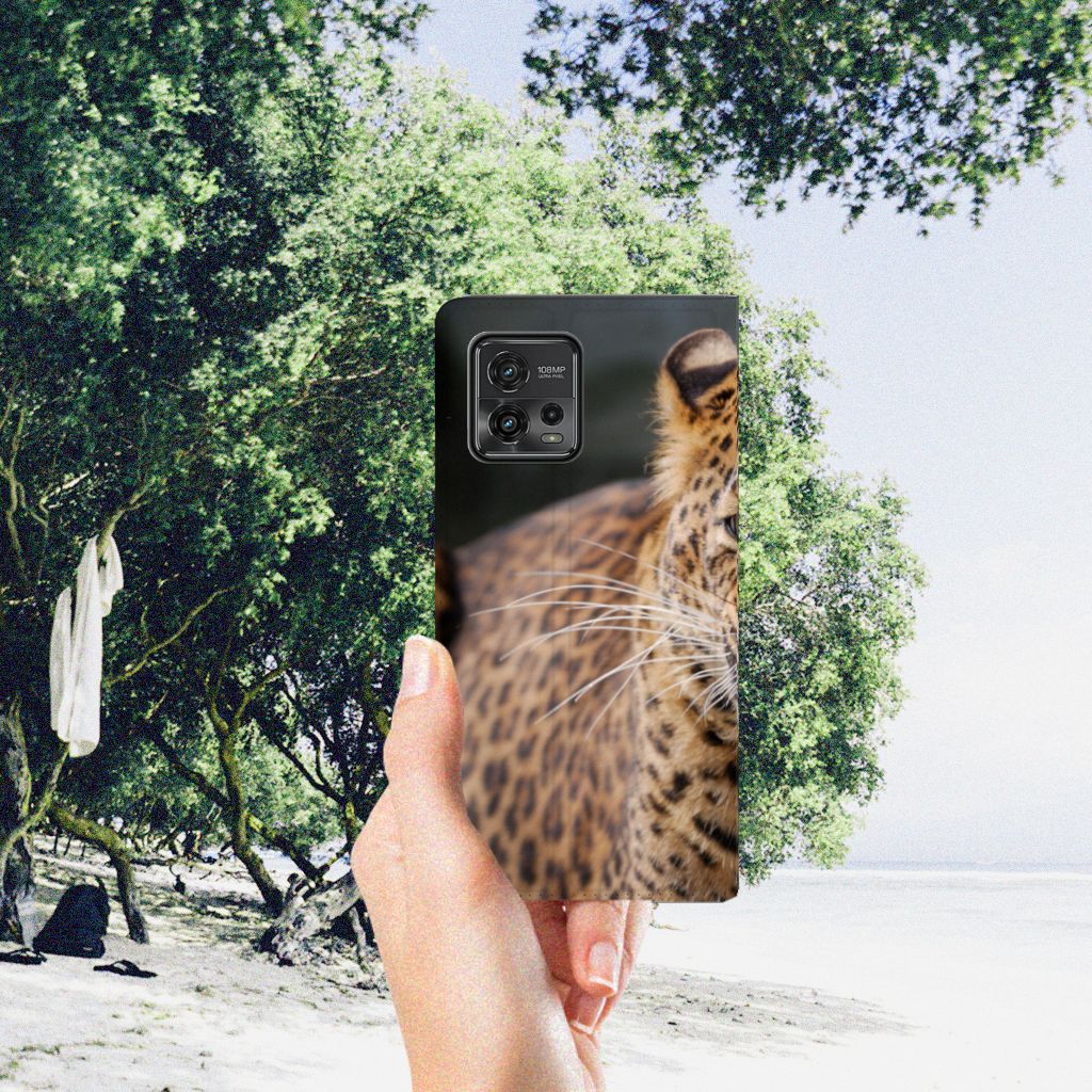 Motorola Moto G72 Hoesje maken Luipaard met een indrukwekkend luipaarddesign, ideaal als cadeau đ voor stijl en bescherming.