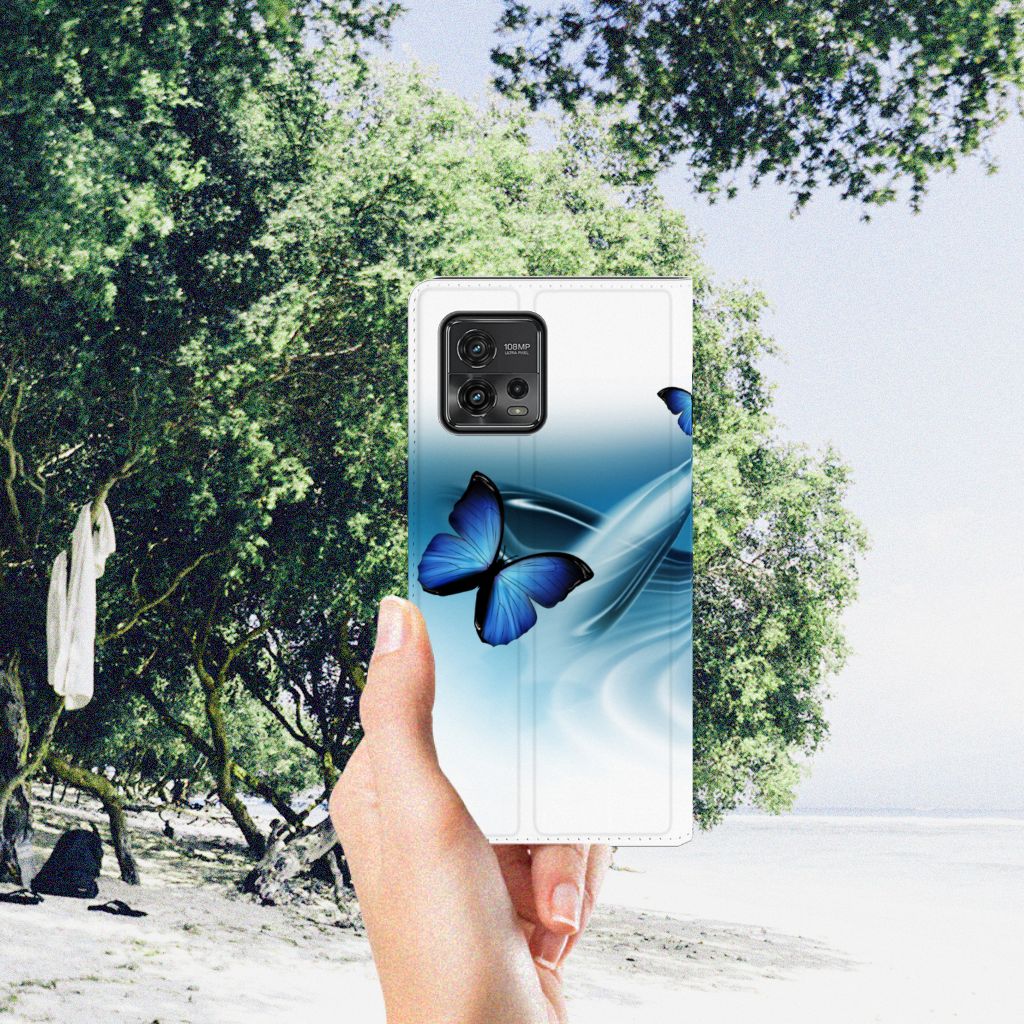 Motorola Moto G72 Hoesje maken Vlinders vlinders design vooraanzicht
