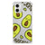 Motorola Moto G73 Stevig Bumper Hoesje Avocado Singing telefoonhoesje avocado design aanzicht
