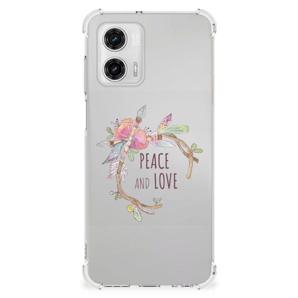 Motorola Moto G73 Stevig Bumper Hoesje Boho Text B2C Telecom