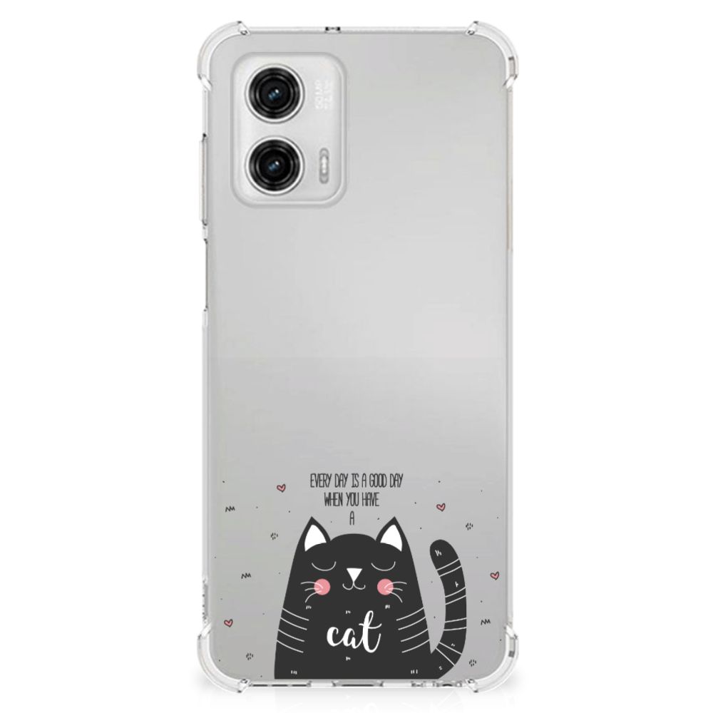 Motorola Moto G73 Stevig Bumper Hoesje Cat Good Day B2C Telecom