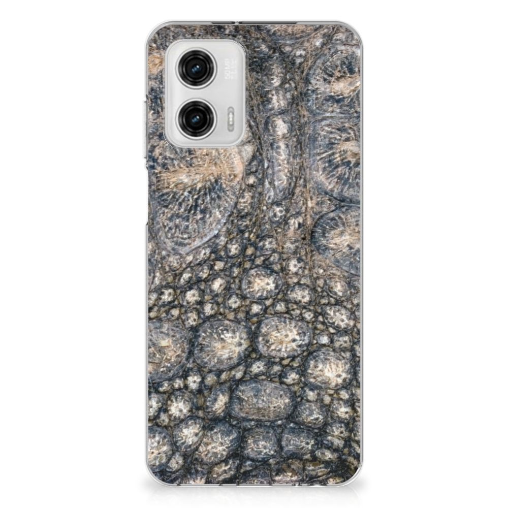 Motorola Moto G73 TPU Hoesje Krokodillenprint krokodillenprint achterkant