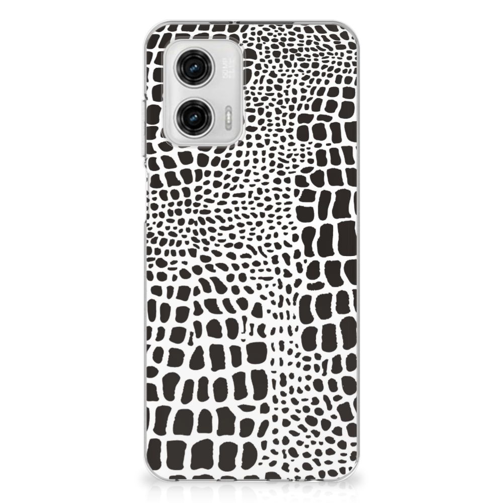 Motorola Moto G73 TPU Hoesje Slangenprint TPU hoesje slangenprint achteraanzicht