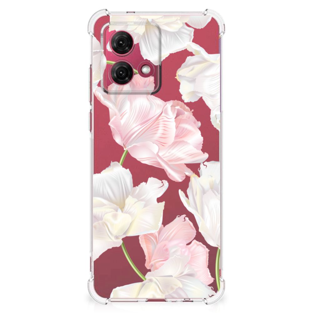 Motorola Moto G84 Case Lovely Flowers achterkant