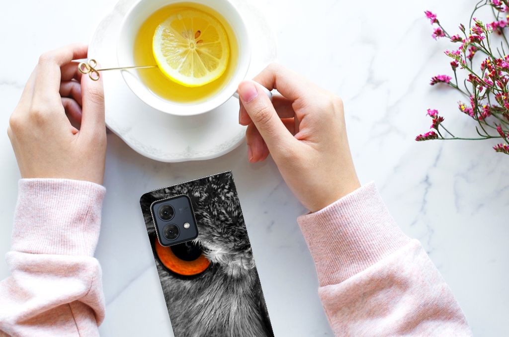 Motorola Moto G84 Hoesje maken Uil smartphone design uil aanzicht