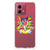 Motorola Moto G84 Stevig Bumper Hoesje Cat Color kat gezicht kleurrijk ontwerp