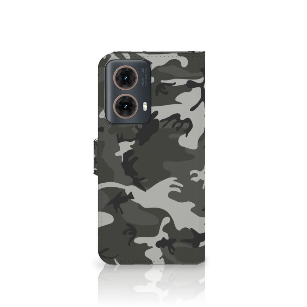 Motorola Moto G85 Telefoon Hoesje Army Light Telefoonhoesje Camouflage achteraanzicht