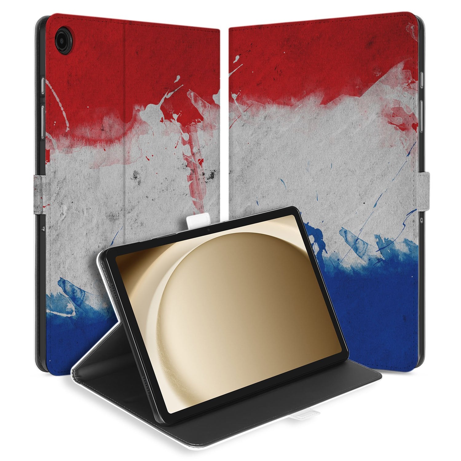 Samsung Galaxy Tab A11 Plus Nederland Book Case Hoesje met Standaard design vlag voorzijde