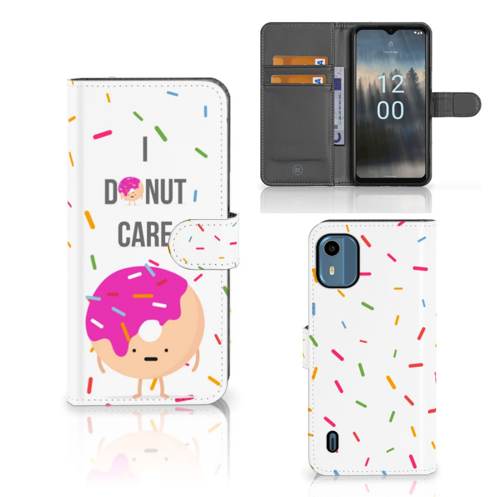 Nokia C12 Book Cover Donut Roze